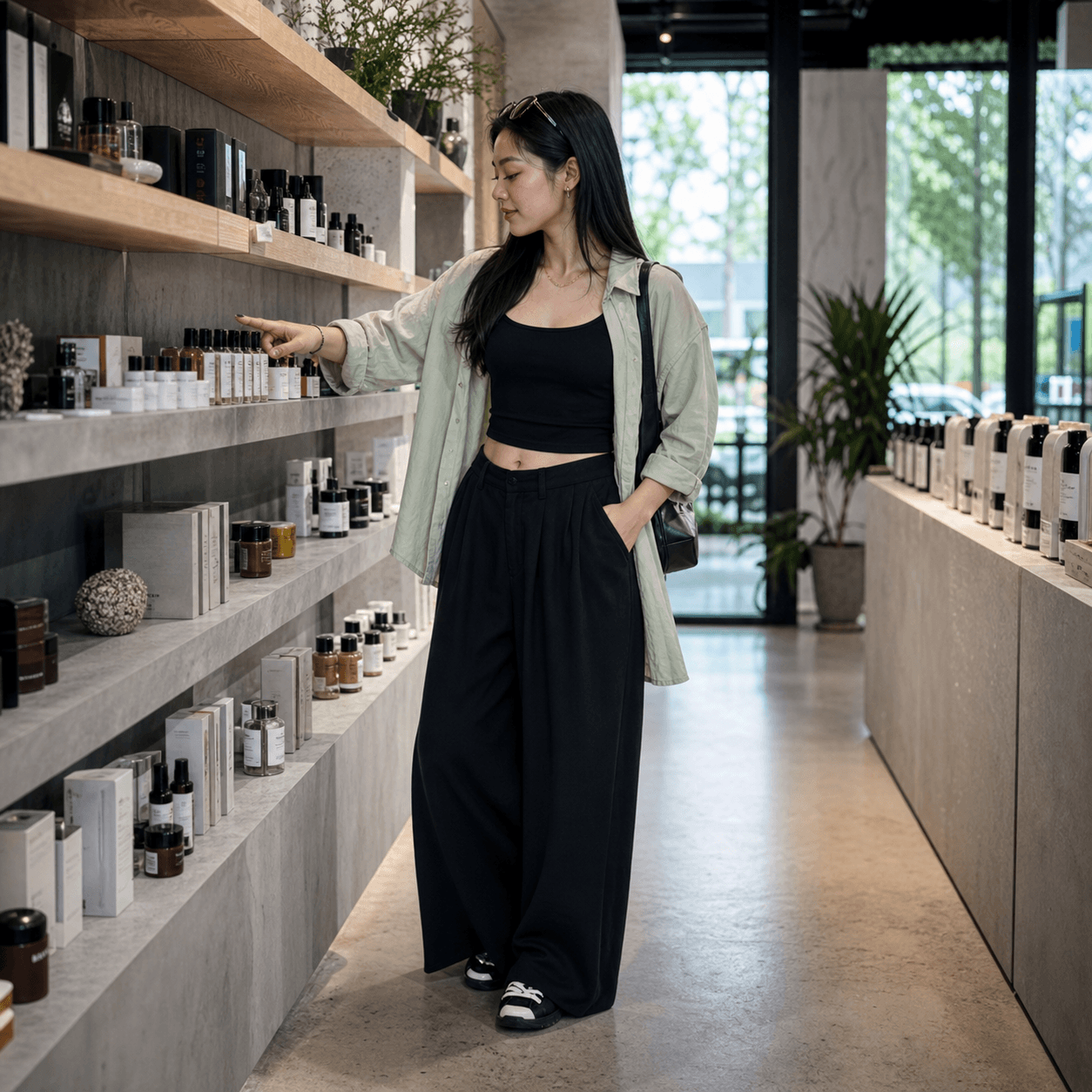 Retail browsing scene in Asia