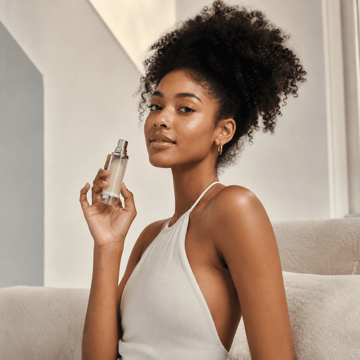 Beauty product in hand